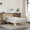 VidaXL Bed Frames Sonoma Oak 90x200 Cm Engineered Wood and Metal, Bed, Guest Bed, Single Bed 845743