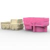 Geometric Small Truck Gypsum Silicone Molds Storage Box Mold for Making Succulent Plant Pot Flower Pot Pen Holder