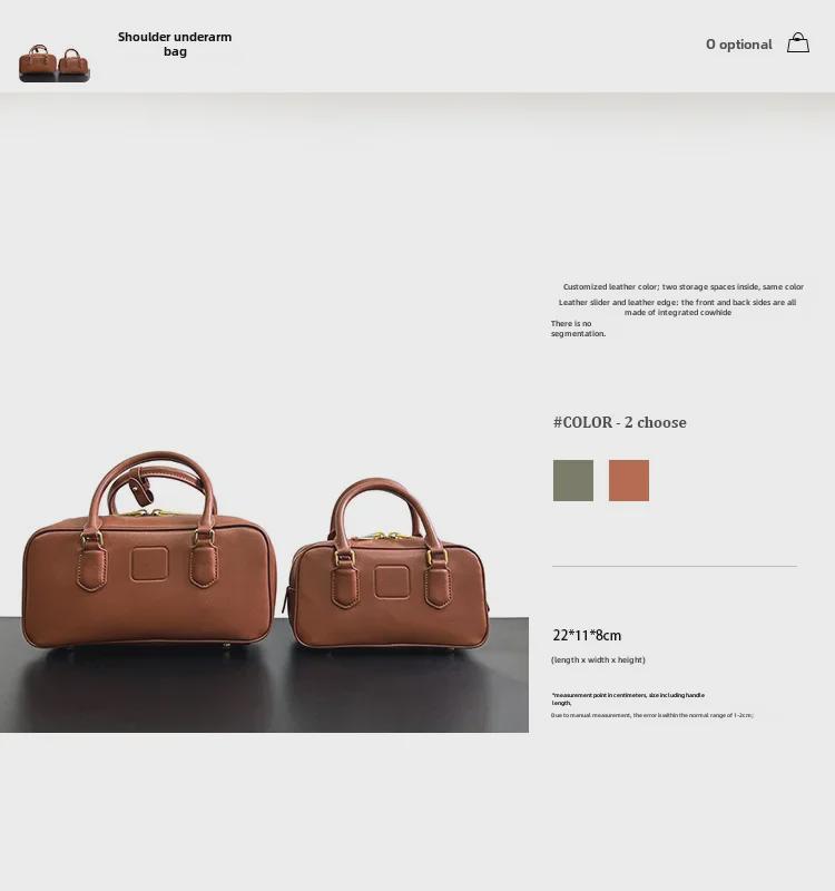 2023 Women's Retro Boston Bowling Shoulder Bag - Autumn & Winter Collection