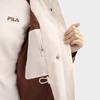 FILA Original Fashion Casual Sports Personality Trendy Color Block Loose Mid-Length Down Jacket Women Outerwear Mulan-Brown F11W549903FBN