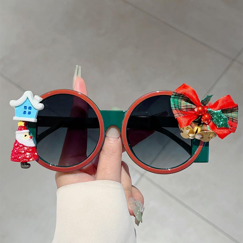New DIY Christmas Limited Sunglasses Oversize Round Personalized Party Shades Funny Cute Cartoon Decor Sun Glasses