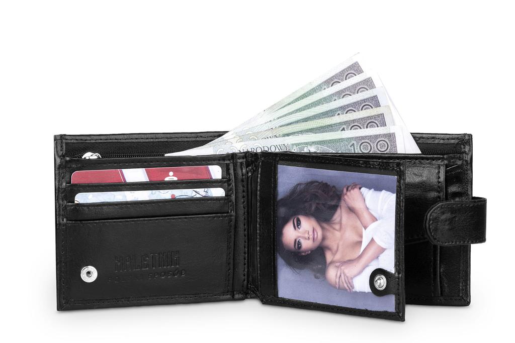 Men' Leather Wallet Kantyk Matte Black