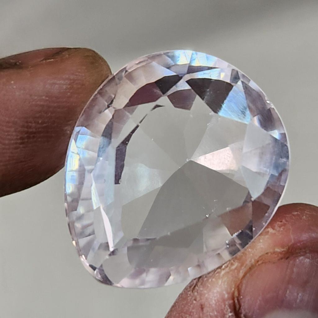 107.00 Cts Heated Ceylon Sapphire White Pear Shape Loose Gemstone