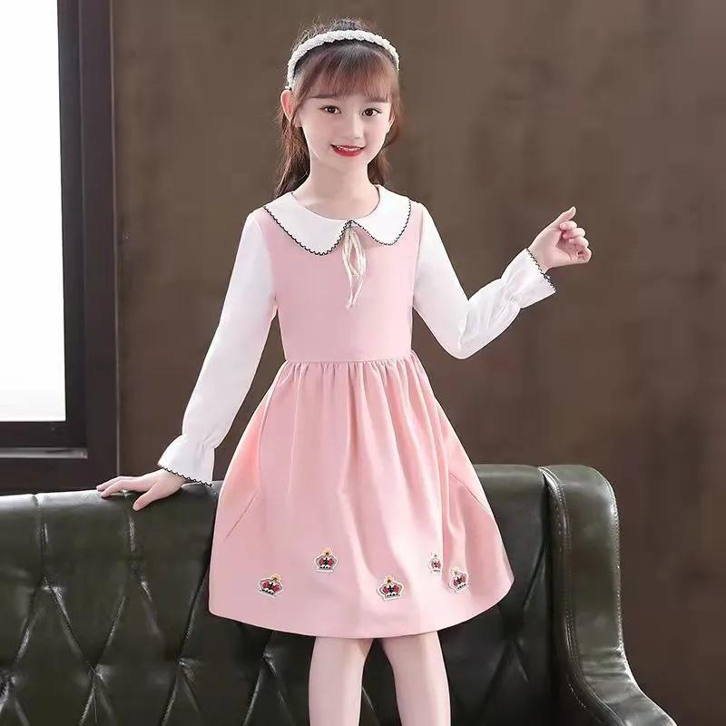 Girls' New Korean Style Autumn College Princess Dress for Primary & Secondary Students