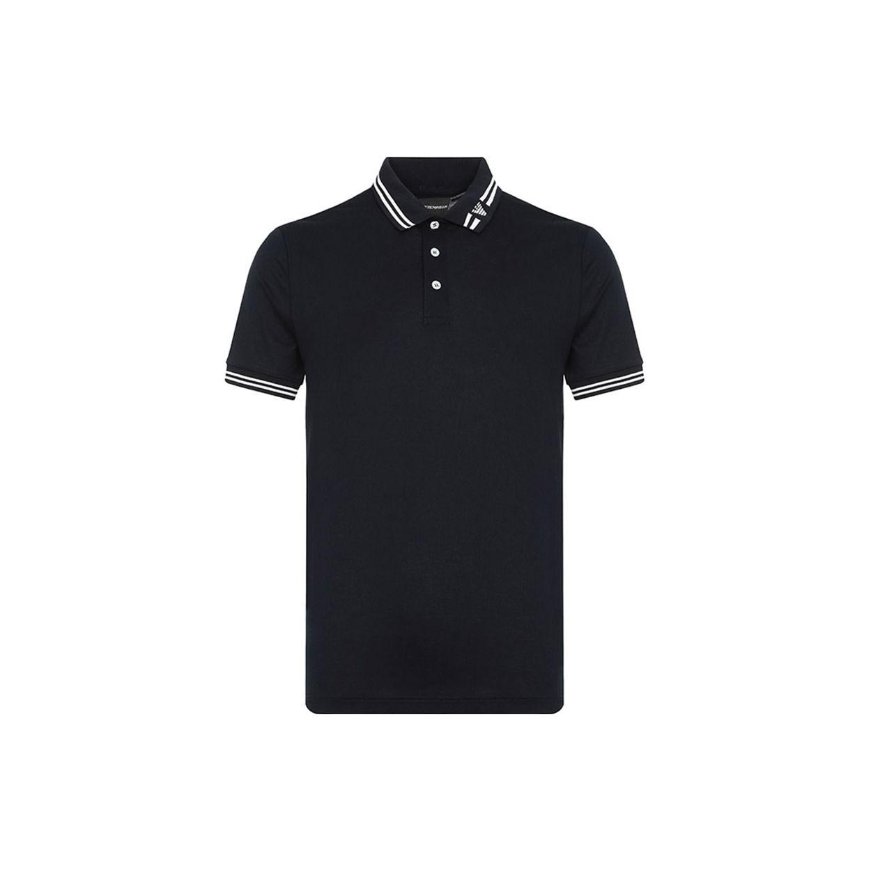 Emporio Armani Blended Short Sleeve Polo Shirt Men tops Navy-Blue 3G1FL0-1JBQZ-0920 S