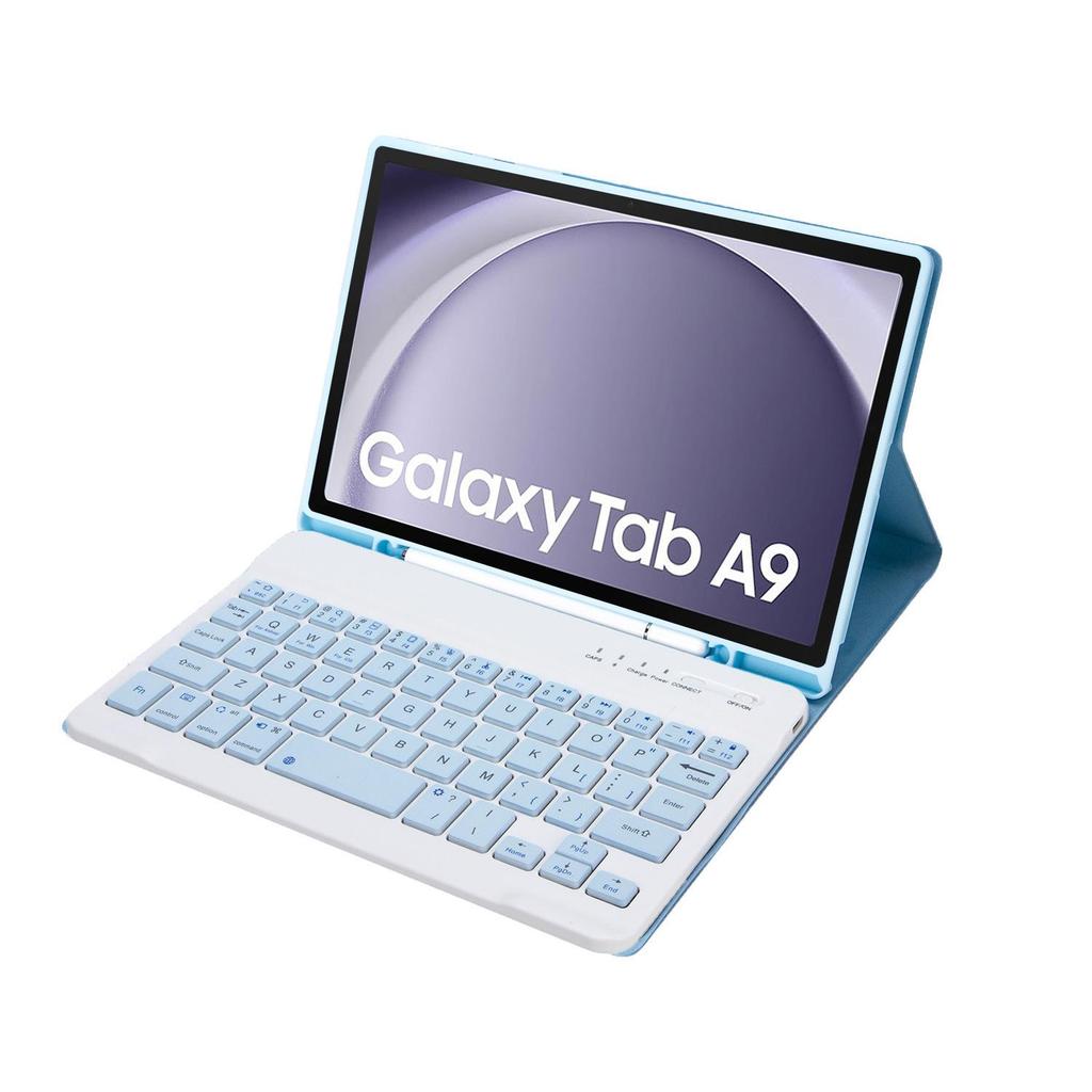 Compatible with Samsung Galaxy Tab A11: Case with Pen Slot & Round Cap Bluetooth Keyboard for 8.7-inch Tablet.