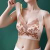 Lace Plus Size Bra Women's Adjustable Bra Comfortable Without Steel Rings Gathered Vest Style Anti Sagging Bra