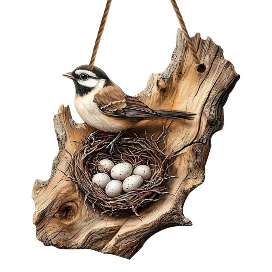 2D plochá dřevěná zvířecí ozdoba Rustikální kůň pták na stromě Dveřní uvítací cedule pro vstupní chodbu statku terasu obývací pokoj kancelář Dekorace