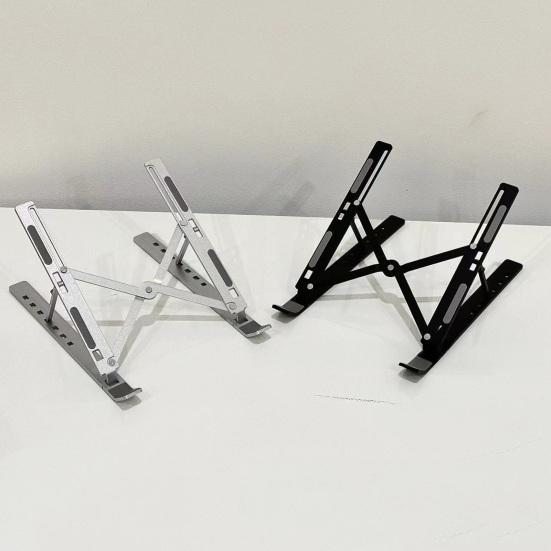 Aluminum Alloy Laptop Stand with Heat Dissipation Fan Portable Folding Lightweight Heavy Duty Metal Desktop Tablet Computer Riser Holder