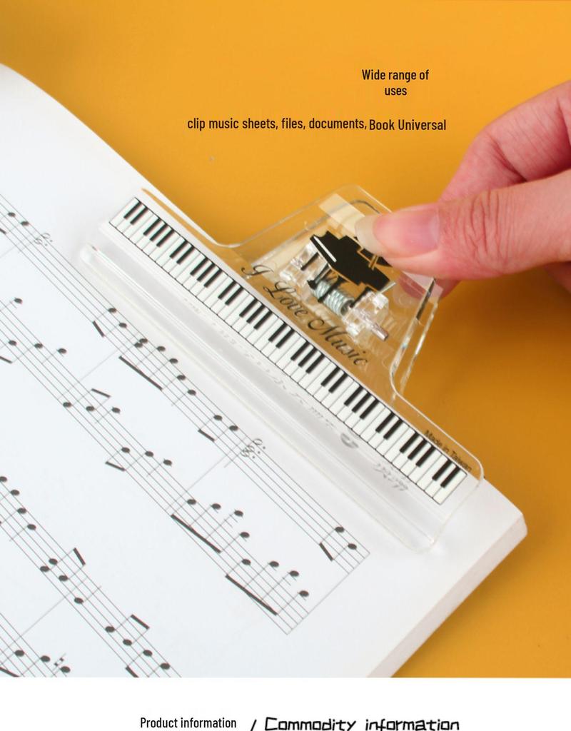 Clear High-Value Piano Note Music Storage Folder