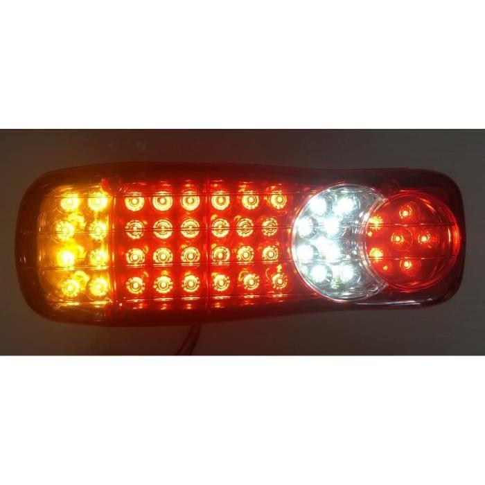 2x 12V Récupération LED Feux Arrière 12V Pour Camping-Car Camion Remorque Camionnette Châssis Benne Lkw Caravane 5 Fonctions...