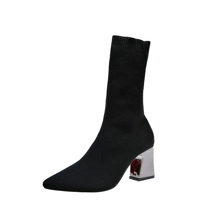 thick heel boot socks