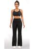 High-Waisted Fleece-Lined Yoga Pants: Thick, Tight-Fit, High Elasticity, European & American Style Flared Fitness Pants