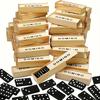 28 stuks/doos Mini Houten Dominosten Set, Miniature Klassieke Bordspellen, Spel Tegels, Vrije Tijd, voor Buiten Kamperen Reizen Spel