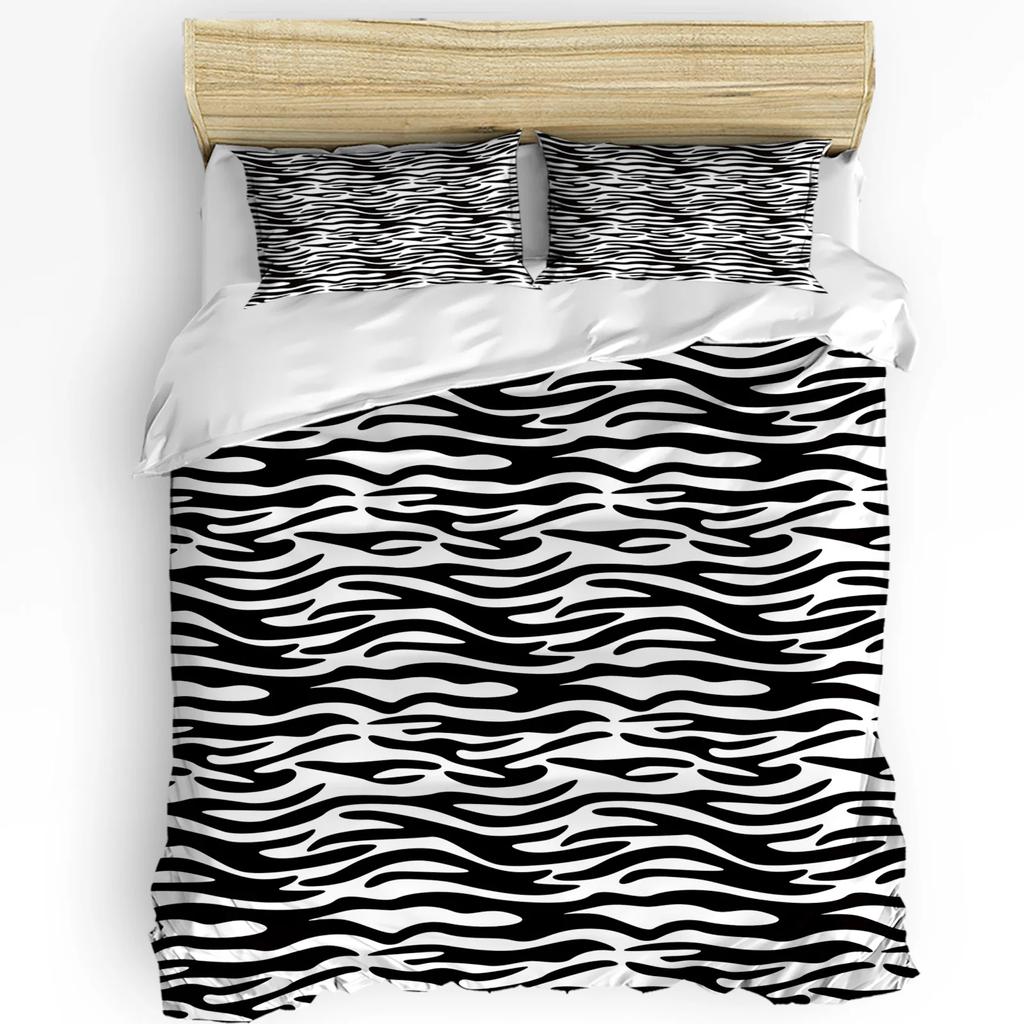 Black White Paisley Flower Duvet Cover Bed Bedding Set Home Textile Quilt Cover Pillowcases Bedroom Double Bedding Set No Sheet