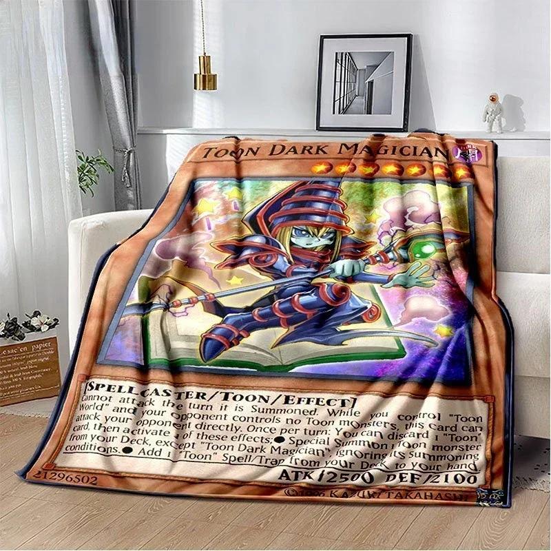 Anime Yu Gi Oh karciany koc do rzucania niebieskie oczy biały smok Anime Cartoon miękki pluszowy koc sypialnia narzuta Home Decor