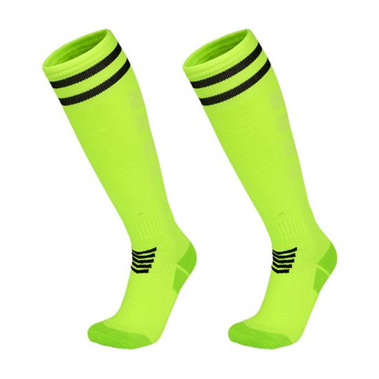 Knee High Soccer Socks for Men Women Stretchy Compression High Tube Socks Striped Athletic Socks for Football Baseball Softball