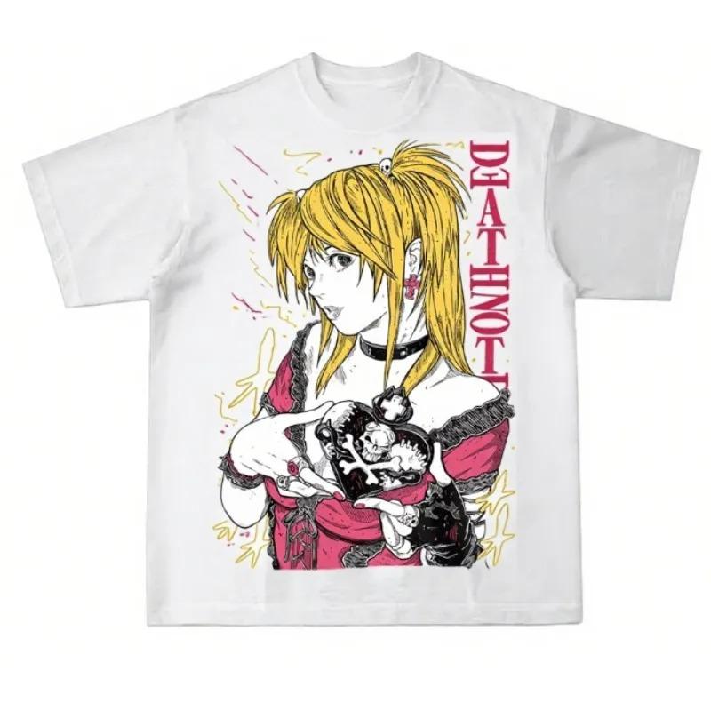 Tendenza 2026 Estate Role Playing Femminile Bianco e Nero Death Note Misa Amane T-shirt Manga Anime T-shirt Nera Death Note