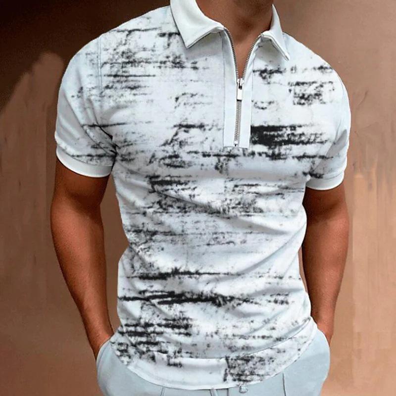 Polo essential! Short-sleeve polo shirt with zipper detail, great for casual outfits.