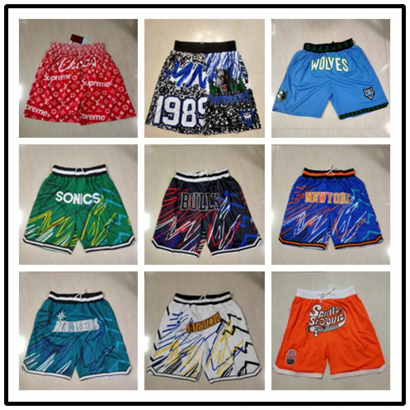 Mens Womens Basketball Shorts With Pocket NBA Team Inspired Sportswear Running Gym Training