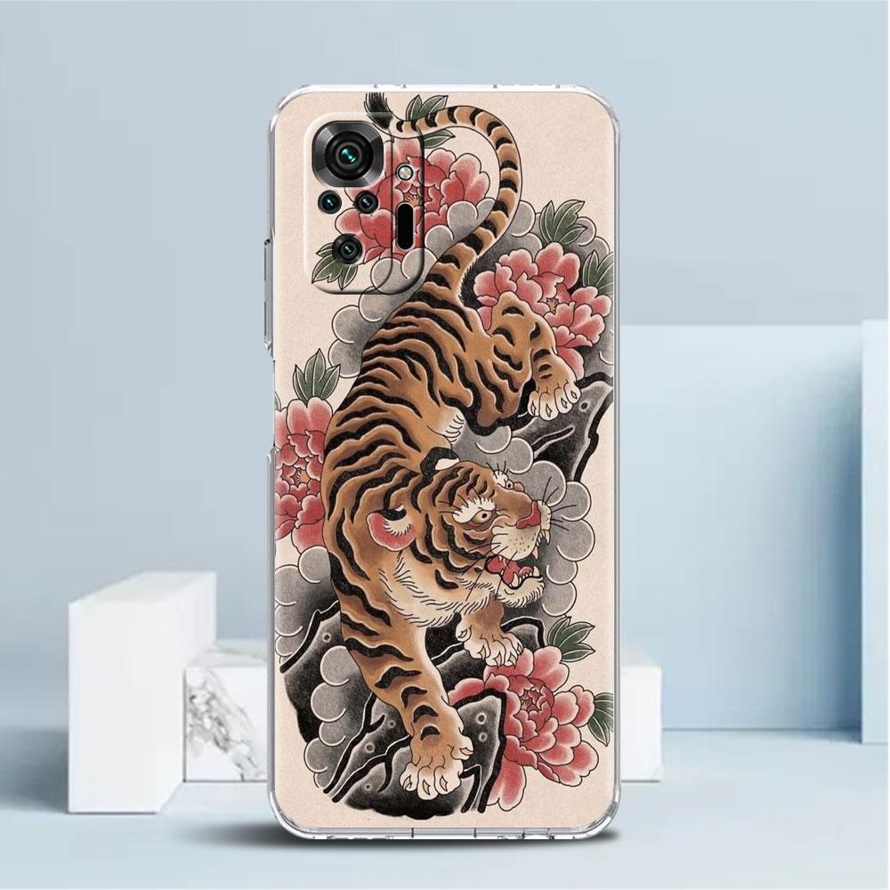 

Чехол Tiger Crane ART для Xiaomi Redmi Note 11 Pro 10 9 9S 8 8T 7 9A 9C 9T 10 10C K40 прозрачный мягкий чехол для телефона TPU Redmi Note 11 Pro 5G
