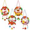 Glowing Kids DIY Christmas Wreath Handmade Lighted LED Holiday Decoration Christmas Tree Ornament Gift Classroom Christmas Craft