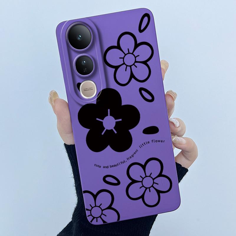 For Vivo V50 Lite Case Lovely Phone Shell Soft Liquid Silicone Back Cover For Vivo V 50 Lite Full Protection Shockproof Bumper