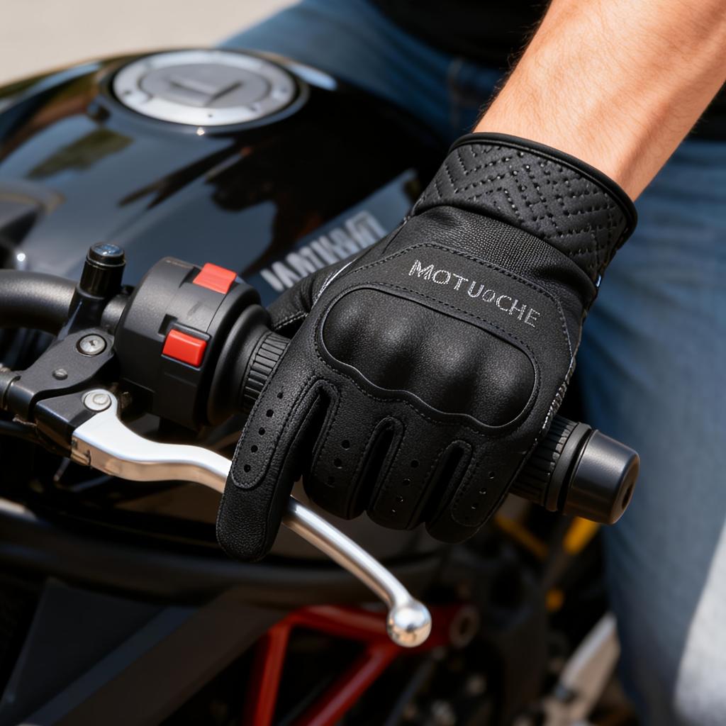 New Motorcycle Riding Gloves for Men, Outdoor Sports Motorcycle Anti-Slip Touchscreen Cycling Gloves, Outdoor Sports Fitness Training Gloves