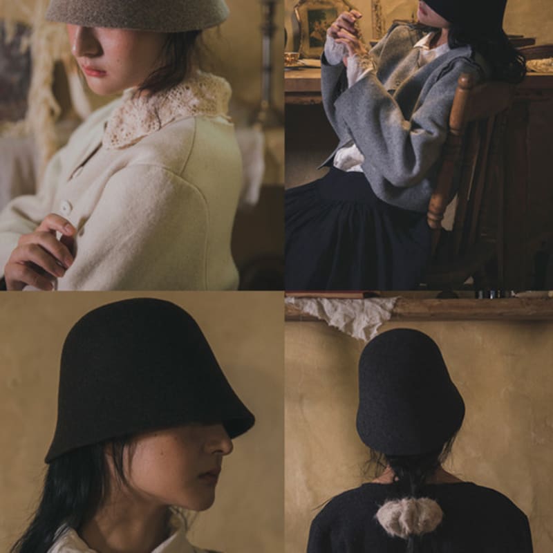 

JAMMER Toulouse wool cloche [4colors] grey