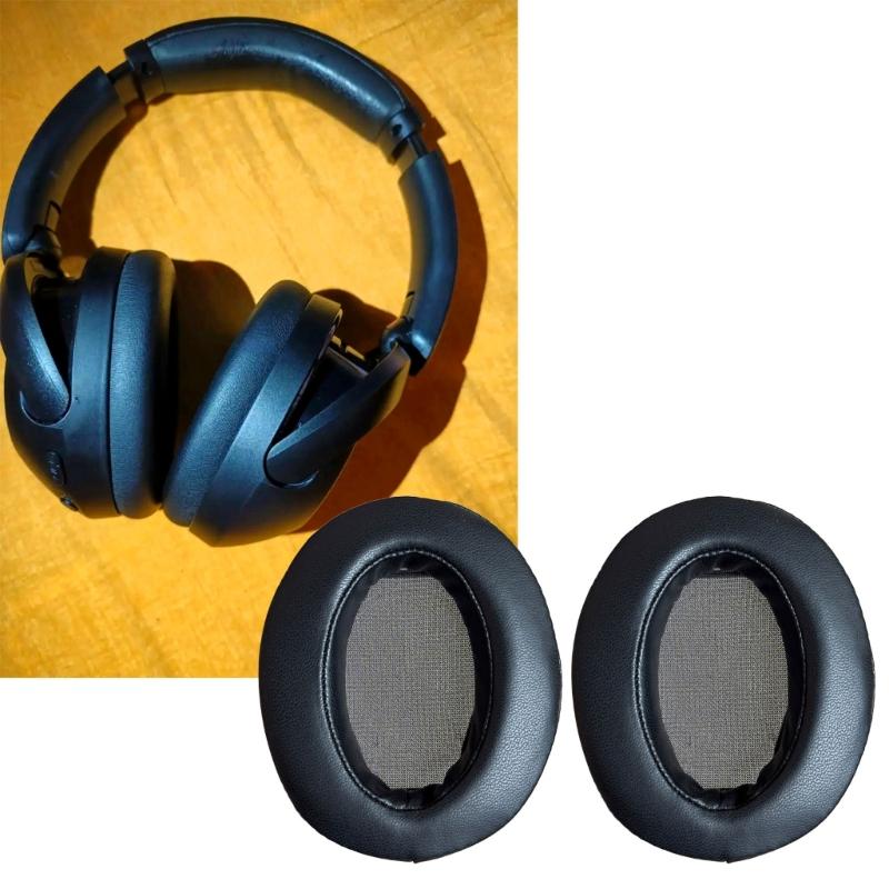 Polyester Composite Lambskin Headphone Cushions Strong Replacement Ear Covers Noise Reducing Pair for WH-H910N