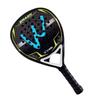Professional Padel Racket Adults Carbon Fiber Frame Hard Stiffness Lightweight Training Racquet Blue Green Yellow
