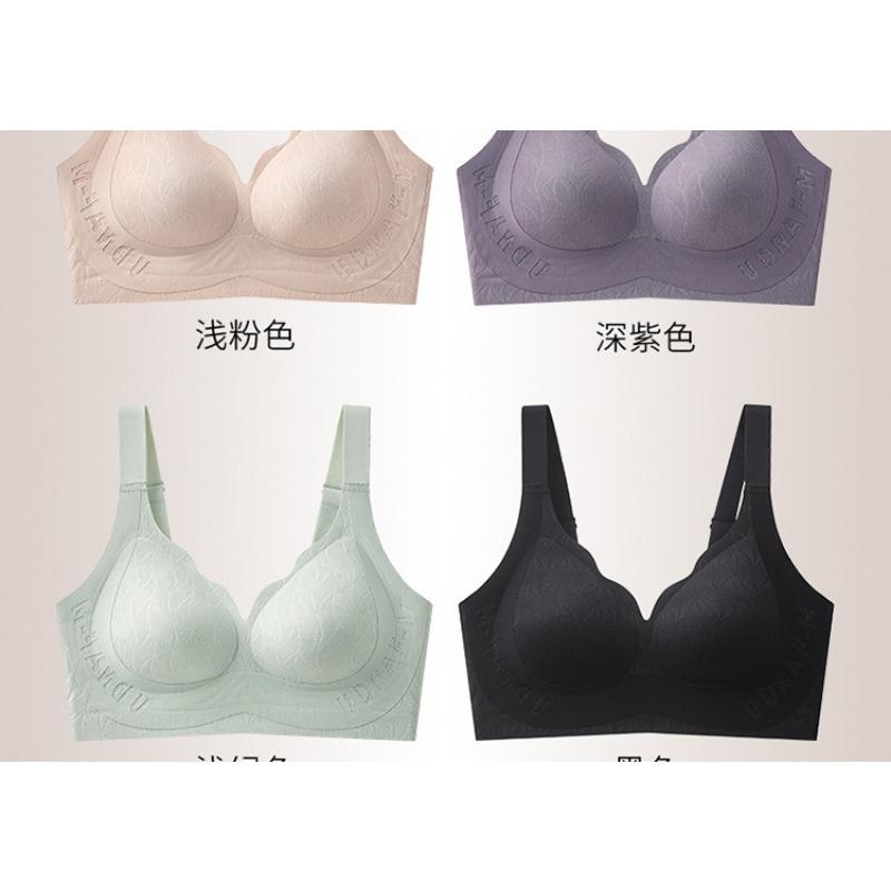 Women Seamless Plus Size Anti Sagging Push Up Thin Daily Bra