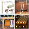 Long Christmas LED Candle with Remote Timer Flameless Ivory Taper Candles Battery Powered Church Flickering Candlesticks Light