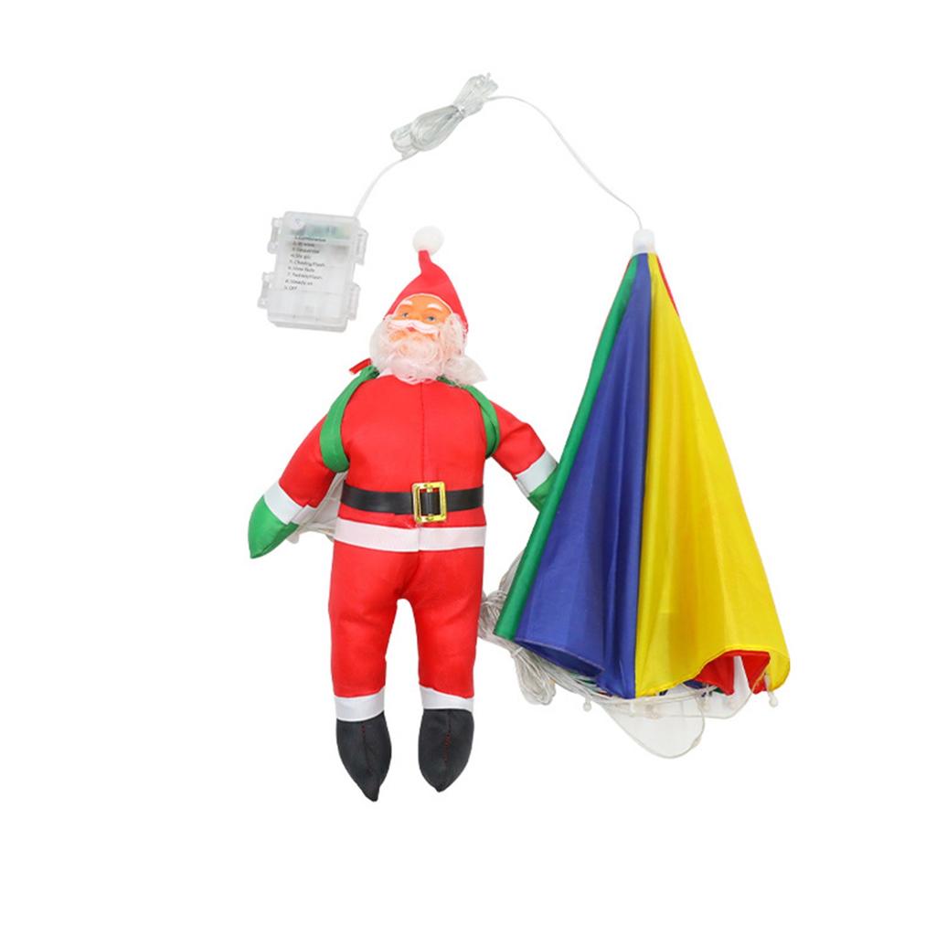 Santa Claus Parachute Christmas Tree Pendants Lovely Creative Pendant Parachute For Holiday Home Decoration New Year