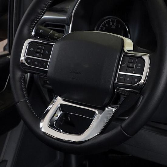Inner Steering Wheel Trim Panel Cover Trim for Ford F150 21+ Chrome Accessories
