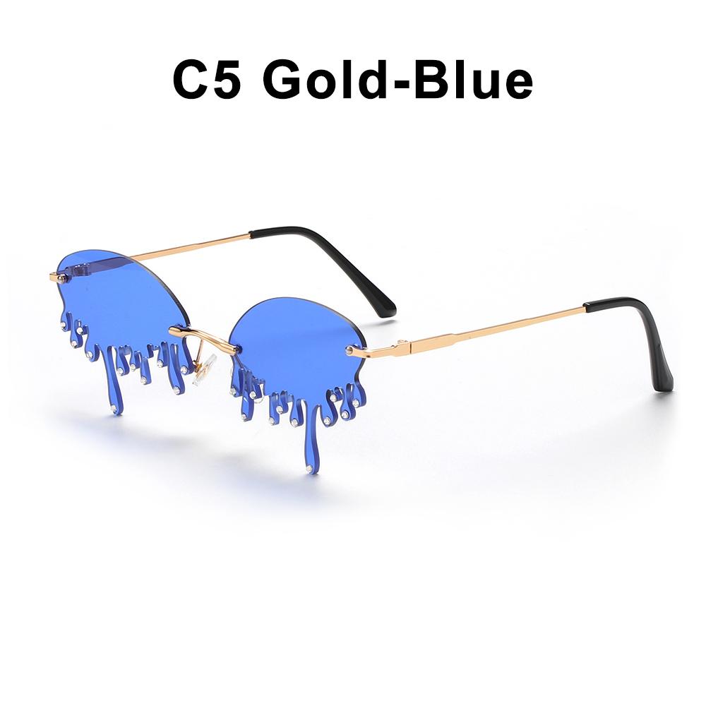 Funny Clouds Shaped Sunglasses Lightning Pendent Sunglasses Rimless Sunglasses 90s Sun Glasses Steampunk Disco Party Glasses