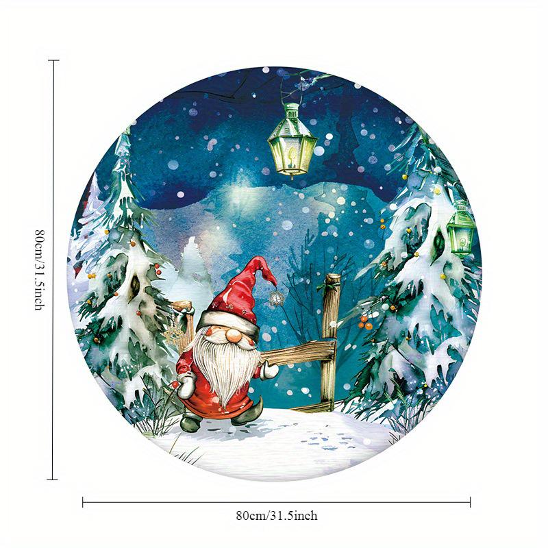 Large Crystal Velvet Non-Slip Water-Absorbent Christmas Carpet for Living Room and Bedroom