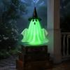 Remote Controlled Halloween Decor Electric Lifting Ghost Decoration with Voice/Remote Control, Interactive Scary Glowing Spooky Holiday Ghost,