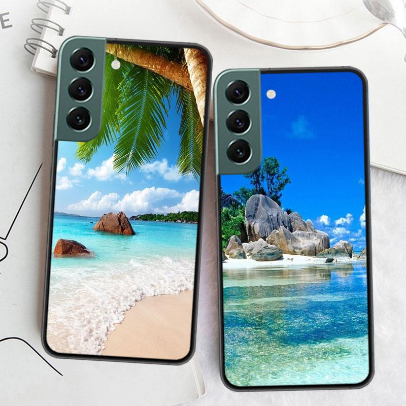 Sea Tropical Palm Trees Beach Phone Case For Samsung A16 A26 A36 A56 Galaxy A02S A12 A52S A13 A23 A33 A53 A54 A34 A24 A14 A22 A3