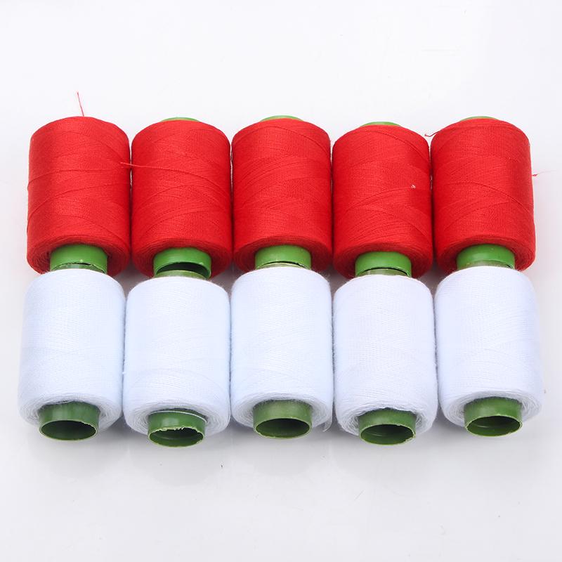 Polyester Sewing Thread Set: White, Black, Colored Threads & Needles for Hand & Embroidery Sewing
