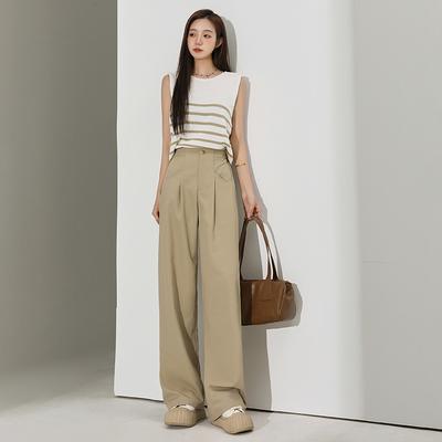 Suit Pants for Women Spring High Waist Loose Drape Straight-leg Pants Casual Wide-leg Pants for Women Spring Casual Pants for Women Spring