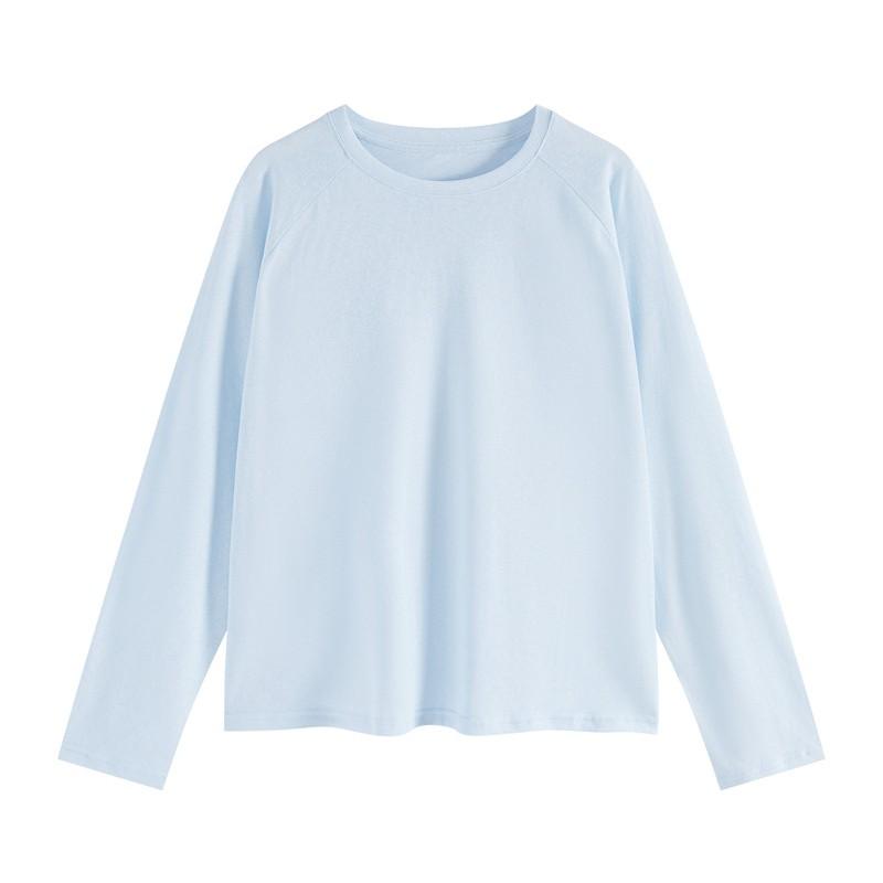 Unisex Classic Crew Neck Long Sleeve Tee Soft Cotton Casual Oversized Top Fall Outdoor Daily Wear