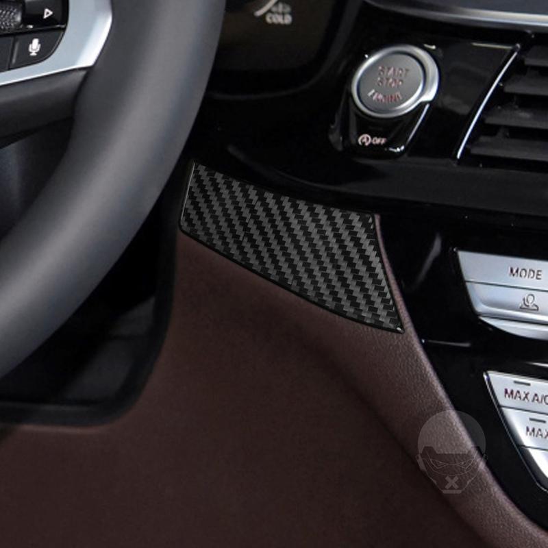 For BMW 5 Series G30 2016- Center Console Dashboard Trim Panel Cover Tuning Soft Real Carbon Sheet Car Interior Accessories