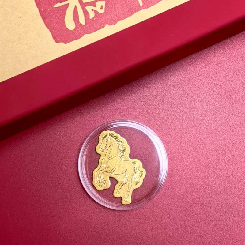 999 Pure Gold Year of the Horse Sticker - New Year Mobile Accessory for Prosperity and Good Fortune Gift
