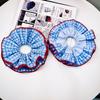 Korean-Style Red and Blue Plaid Scrunchie: Sweet Ponytail Hair Tie for a Chic Look