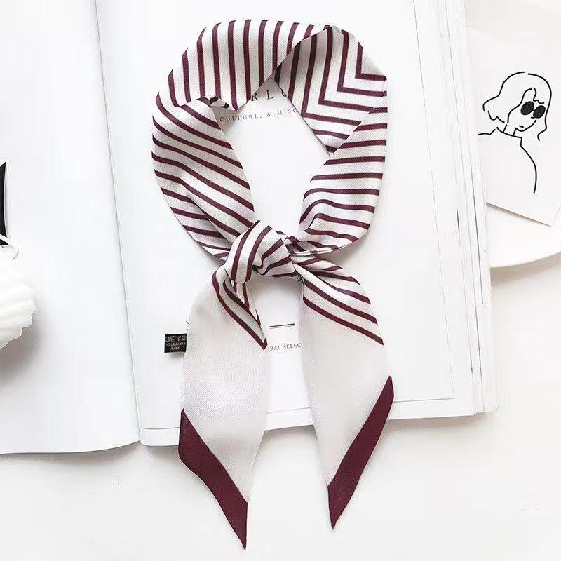 Korean Style Silk Scarf and Hairband Set - Versatile Women's Accessory for Summer