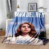 Coperta Stampa Retrò Lana Del Rey Coperta Calda alla Moda Coperta con Bordo a T Coperta per Casa e Viaggio Biancheria da Letto Regalo di Compleanno