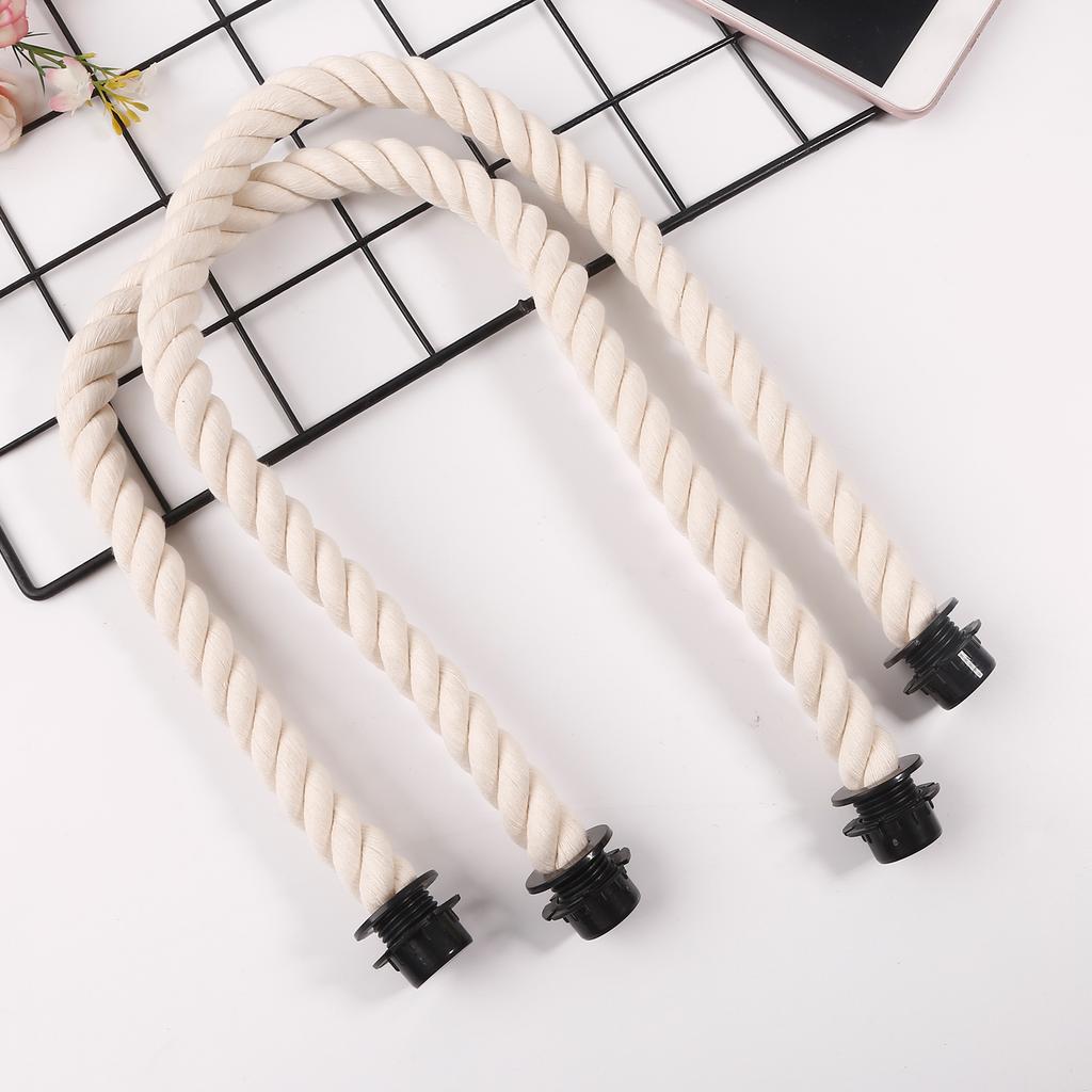 Rope Handle Replacements with Canvas Insert for Handbags Beach Bag Tote Canvas Handbag Purse Handles Replacement Straps