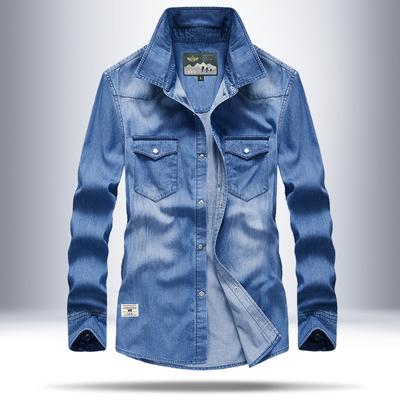 Spring and Autumn New Trend Casual Men's Denim Shirt Men's Shirt Overalls