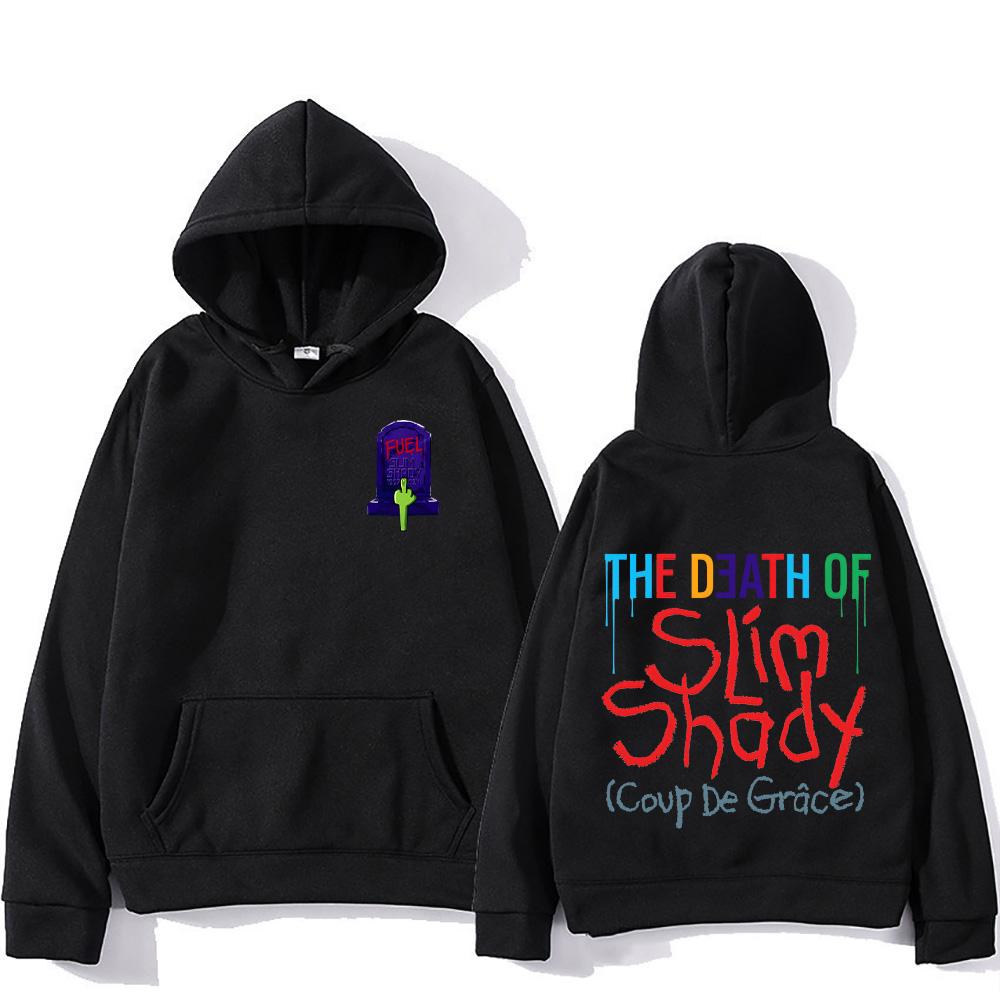 Rapper Eminem Fuel Hoodies Death of Slim Shady Sweatshirts Vintage Aesthetic Pullovers New Fashion Women Men Casual Hoodie